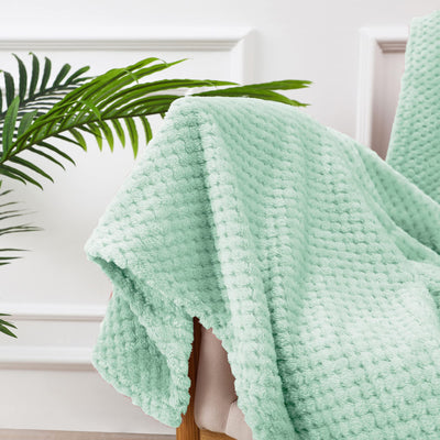 Couverture douillette Couverture en polaire super douce et chaude pour le canapé et le lit avec motif gaufré, couverture douillette et confortable