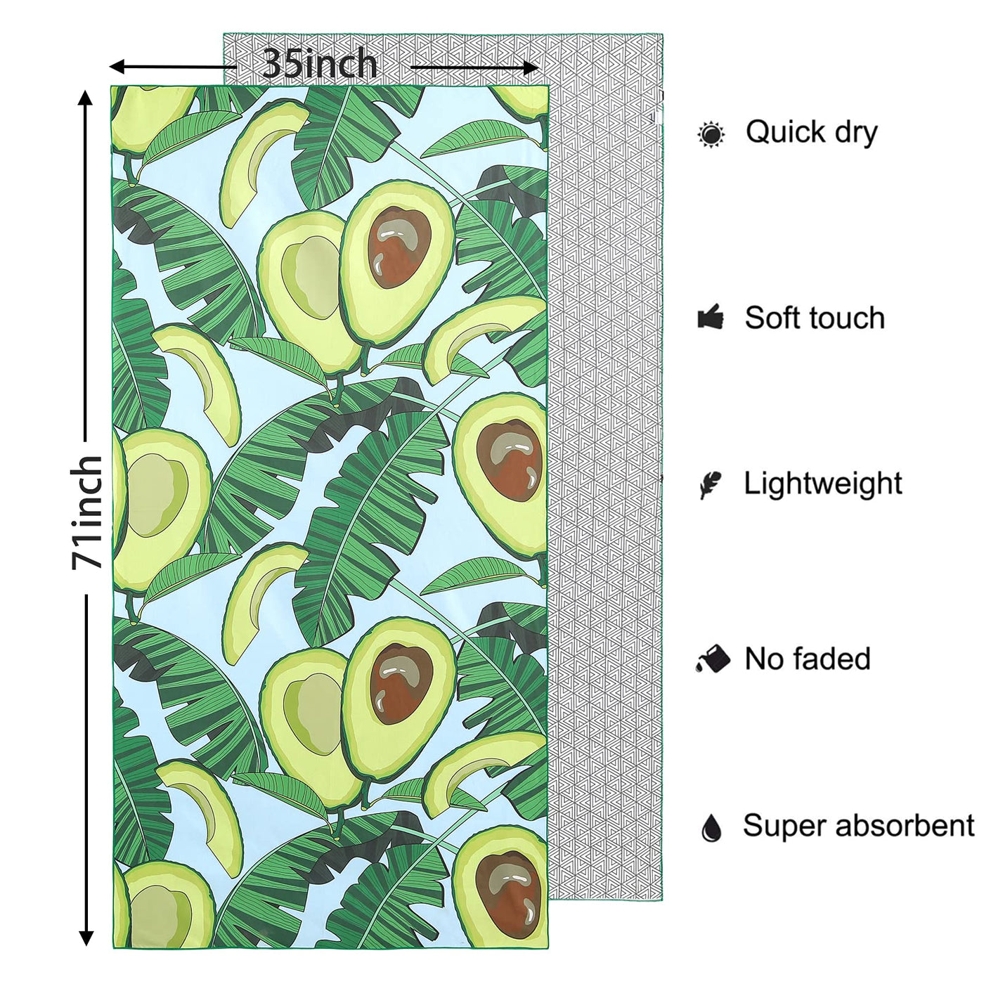 Serviette de plage en Microfibre avec Sac