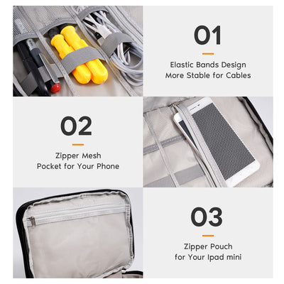 Cable bag Cable organizer Cable case Electronic accessories Organizer bag Universal bag for bag accessories