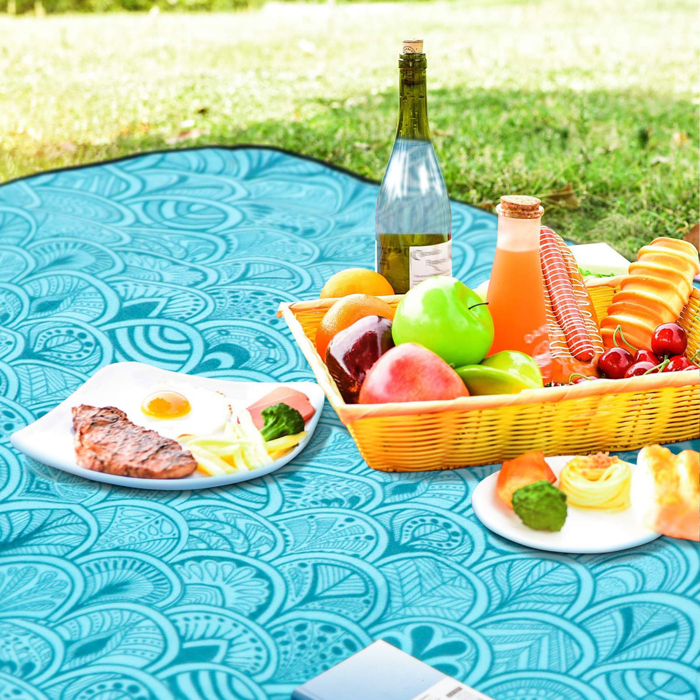 Couverture de pique-nique imperméable, couverture de plage extérieure extra-large