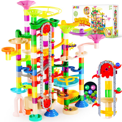 Marble run 236-piece marble run educational toy building block toy with motorized elevator