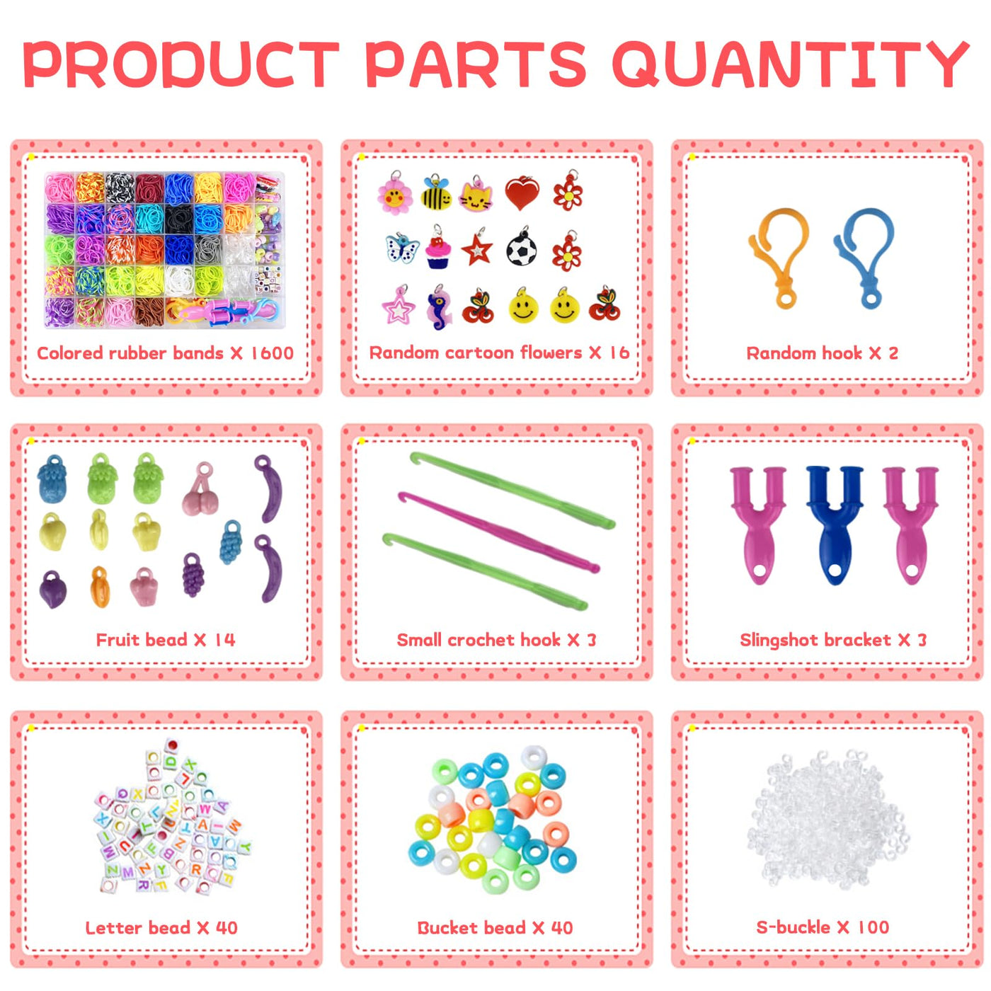 Kit de rubans 30 couleurs - rubans en caoutchouc avec pinces, breloques, perles et autres accessoires pour les kits de bricolage pour faire des bracelets d'amitié, kit d'artisanat