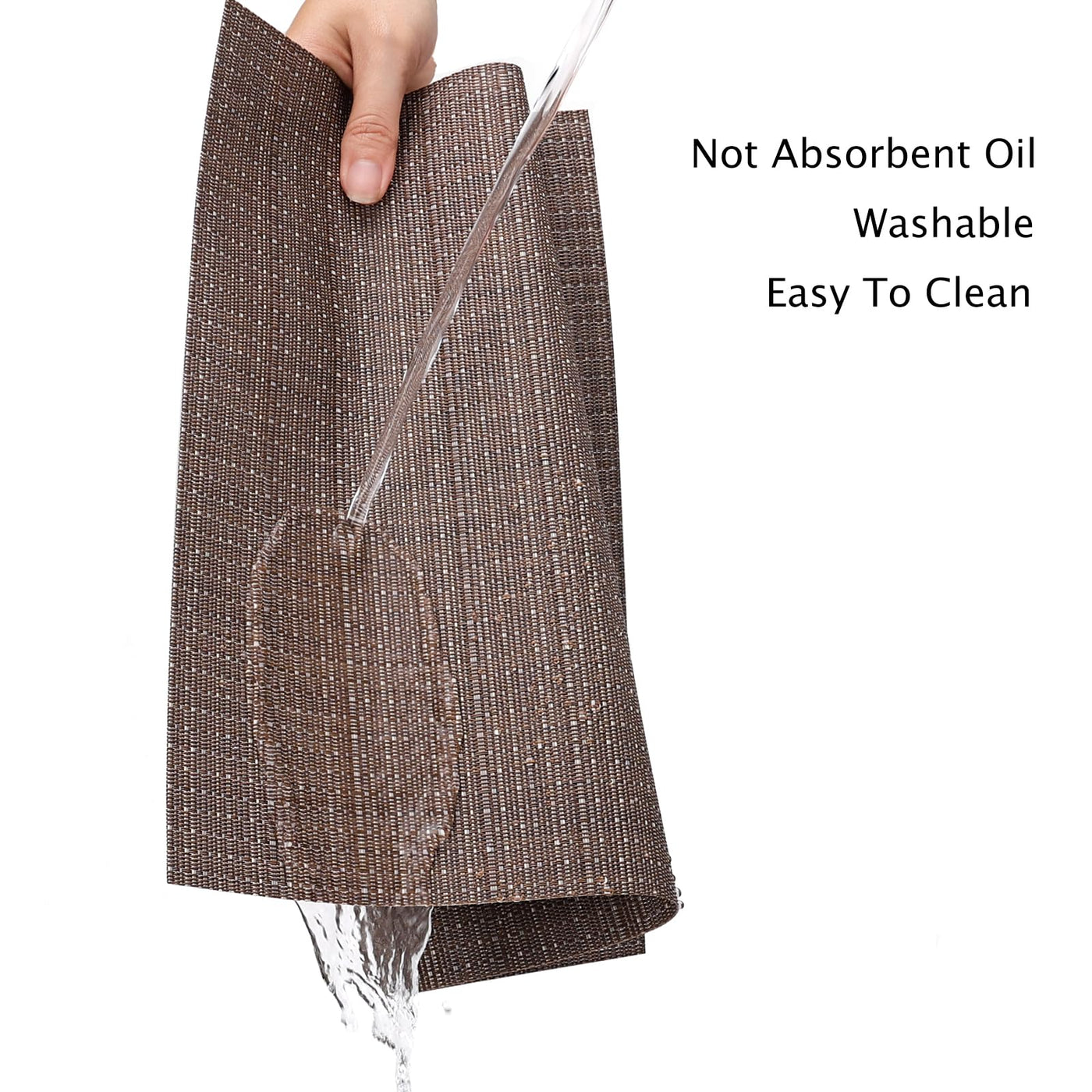 Set de 6 sets de table lavables, sets de table tissés antidérapants résistants à la chaleur