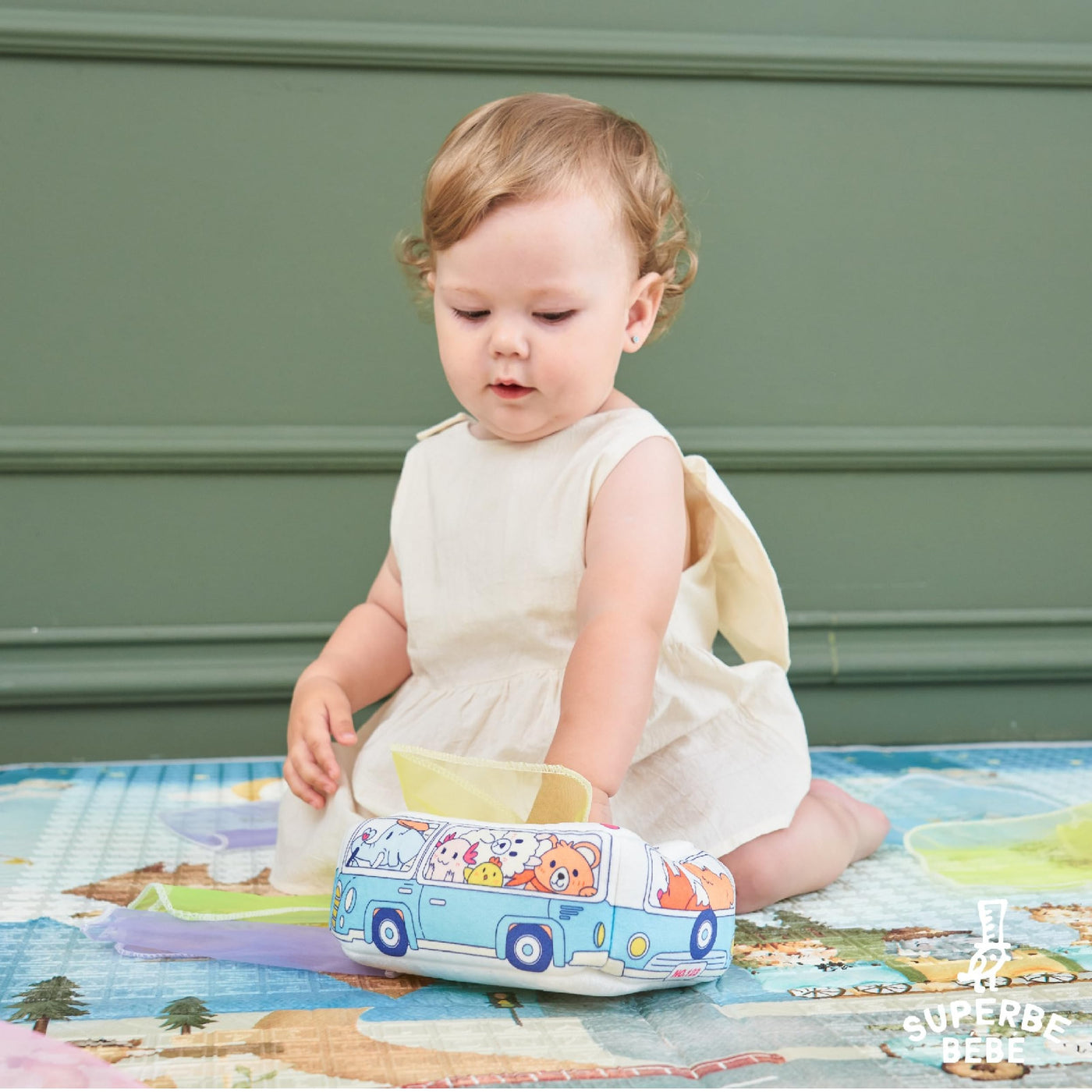 Boîte en tissu jouets d'éveil - Activités éducatives Jouets d'éveil Jouets sensoriels pour bébés