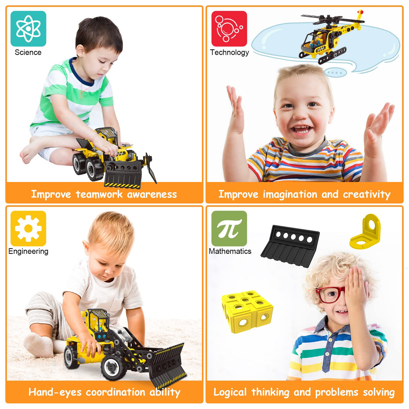 Jouets de Construction Jouets d'ingénierie 6 en 1