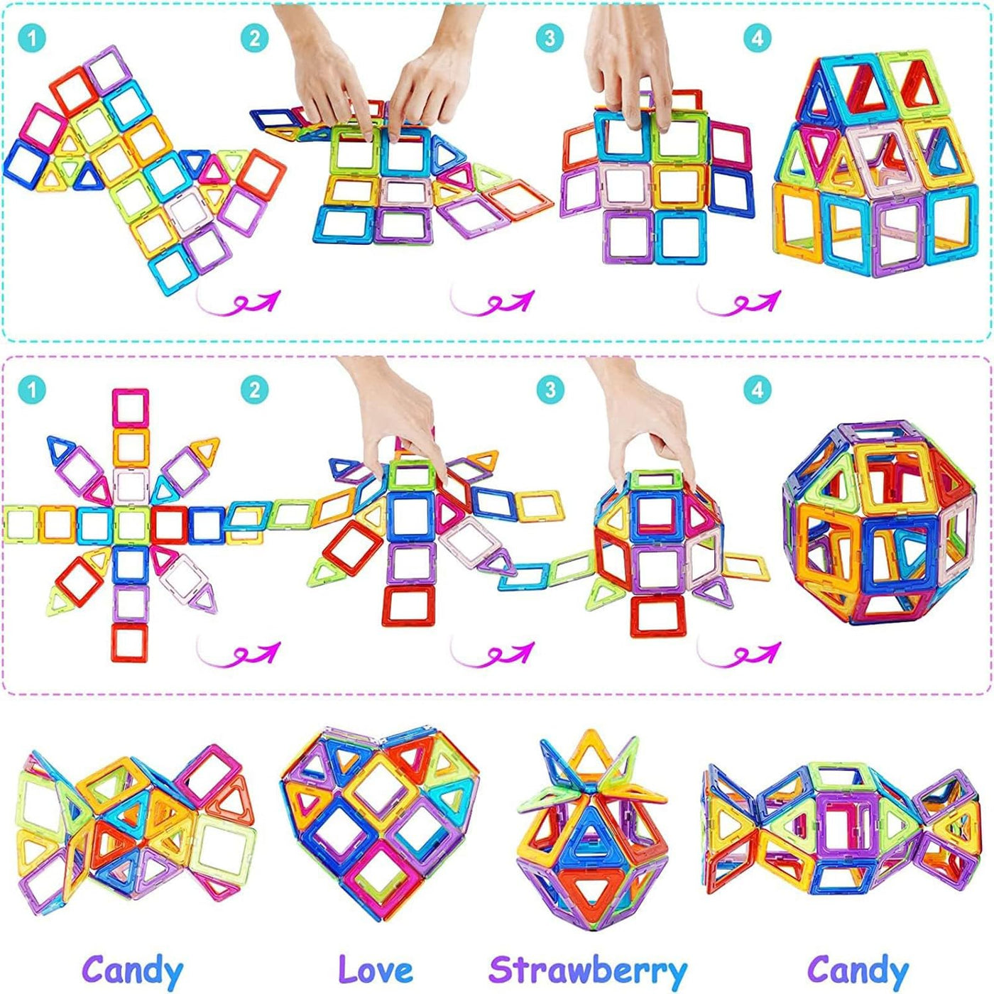 Mini-blocs de construction magnétiques,Blocs de construction magnétiques