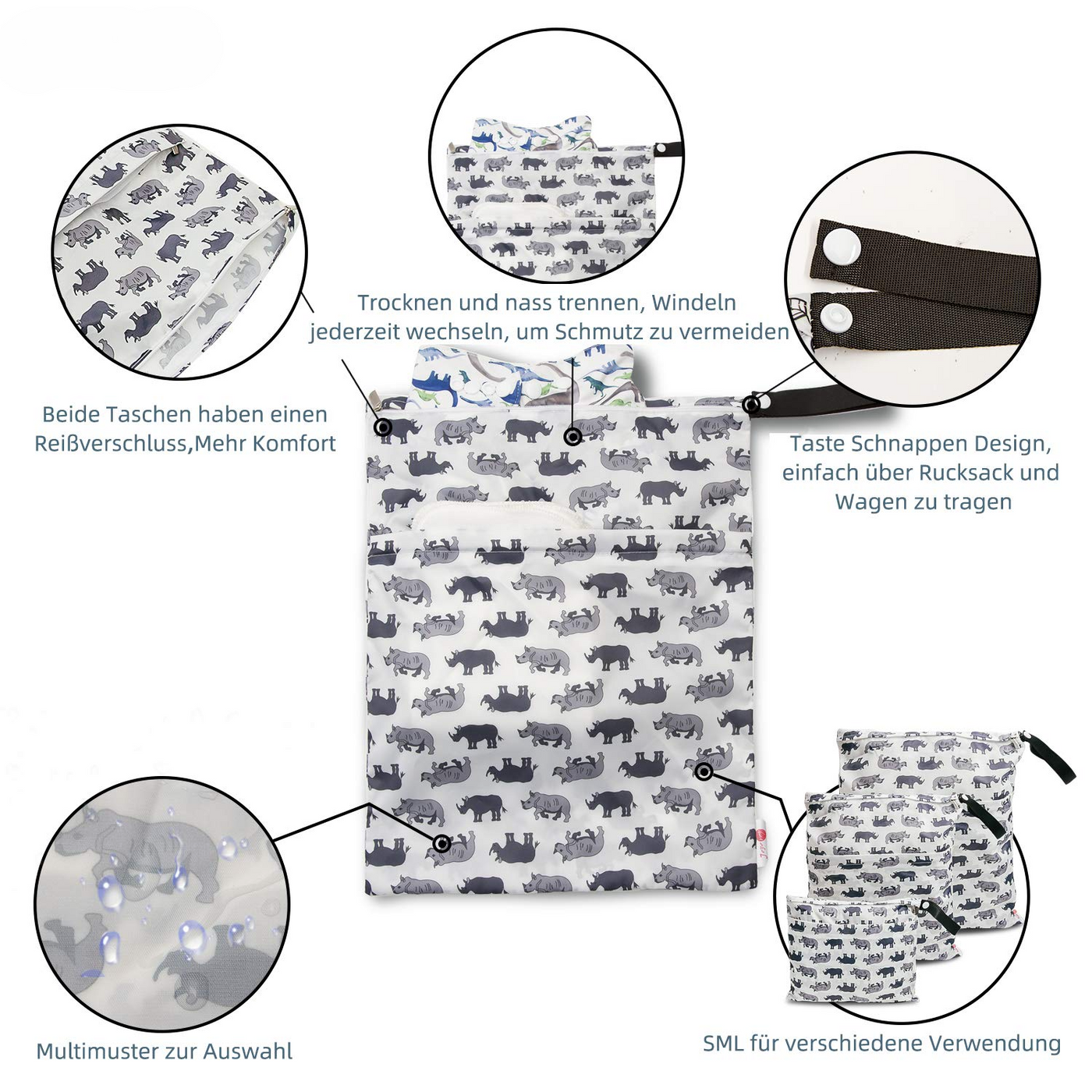 Sac à Couches 4 Pièces