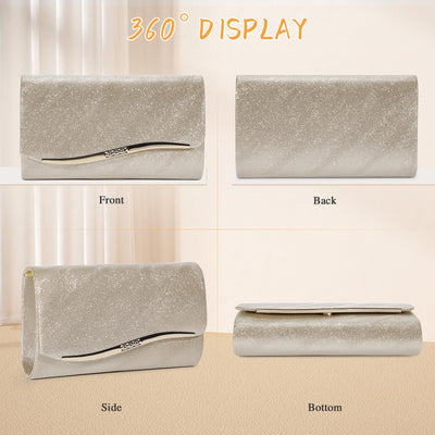 Evening Bag, Fashionable Handbag, Elegant Wedding Clutch, Envelope Chain Bag