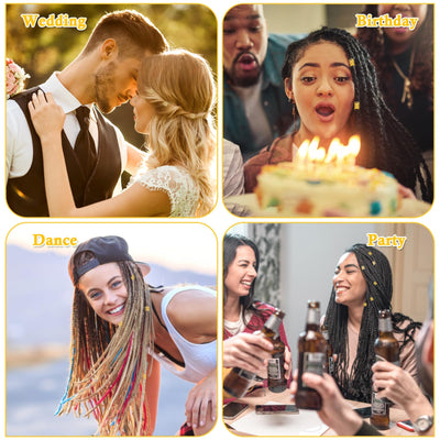 220 Pièces Accessoires pour Cheveux en Or pour Tresses, Bijoux Loc pour Cheveux Dreadlock Breloques pour Cheveux pour Femmes, Tresses en Métal Doré, Bagues, Pinces de Manchette pour Accessoires Dreadlock, Tresses pour Cheveux