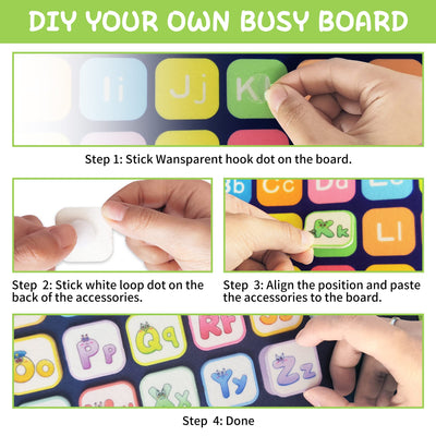 Busy Board - Activity Board - Learning toy for basic skills and airplane travel toy.