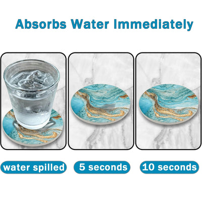 Sous-verres pour boissons, Sous-verres en céramique avec base en liège