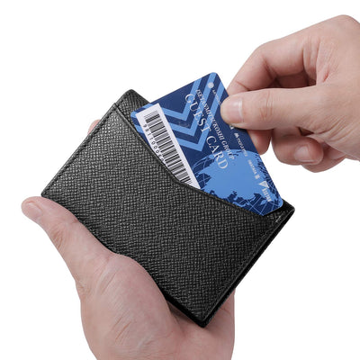 Portefeuille avec porte-cartes de crédit, portefeuille fin avec protection RFID, portefeuille en cuir véritable 9 compartiments
