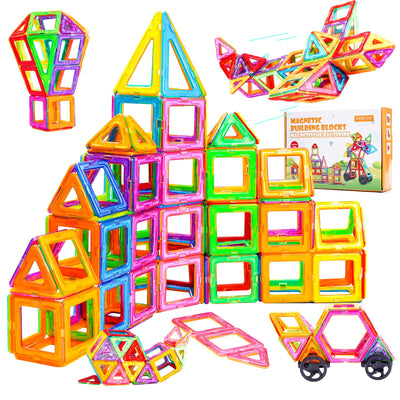 Magnetic building blocks 60 pieces, magnetic toy magnets for gift