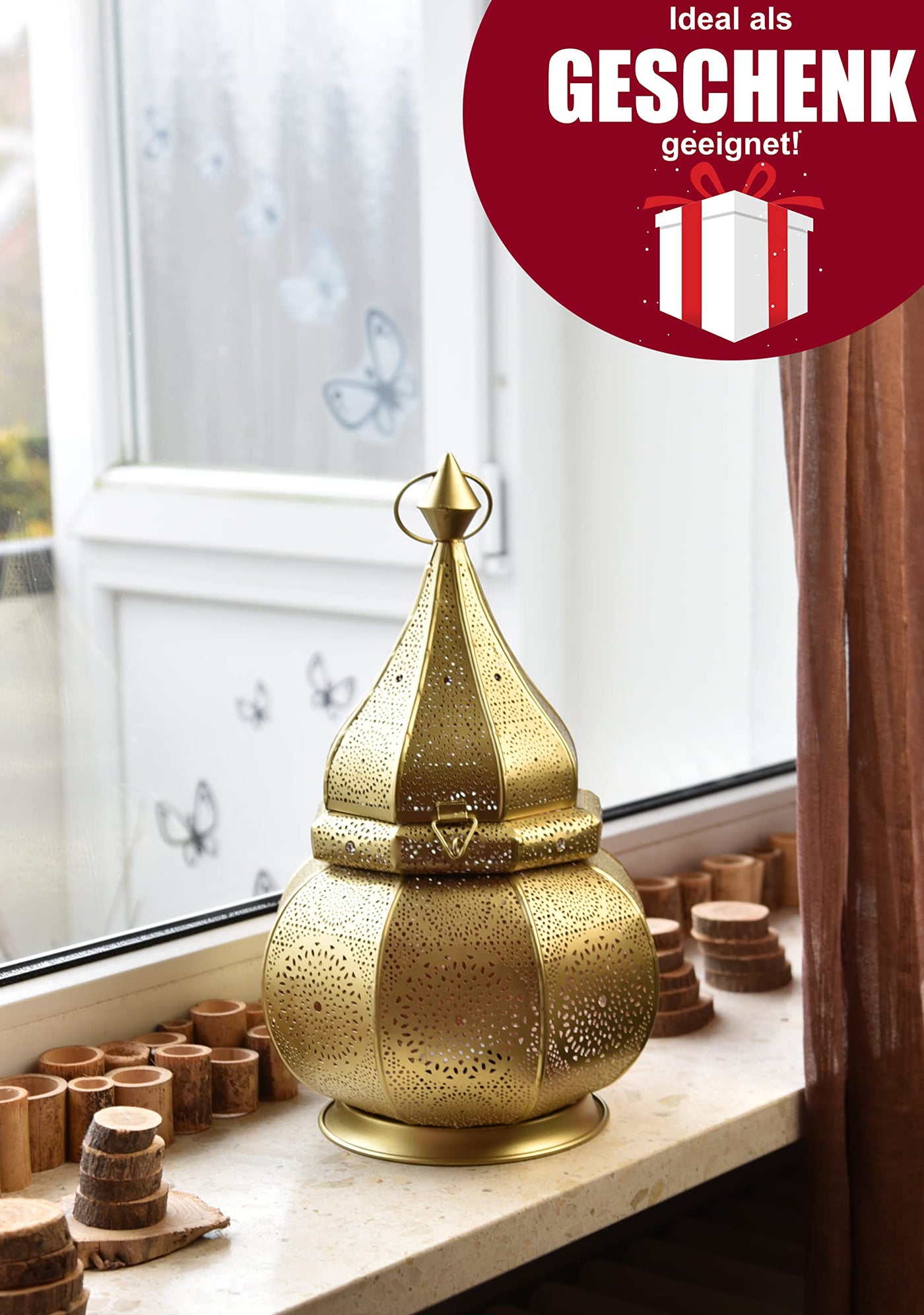 Oriental lamp for candles, lamp holders and LED fairy lights Moroccan lantern