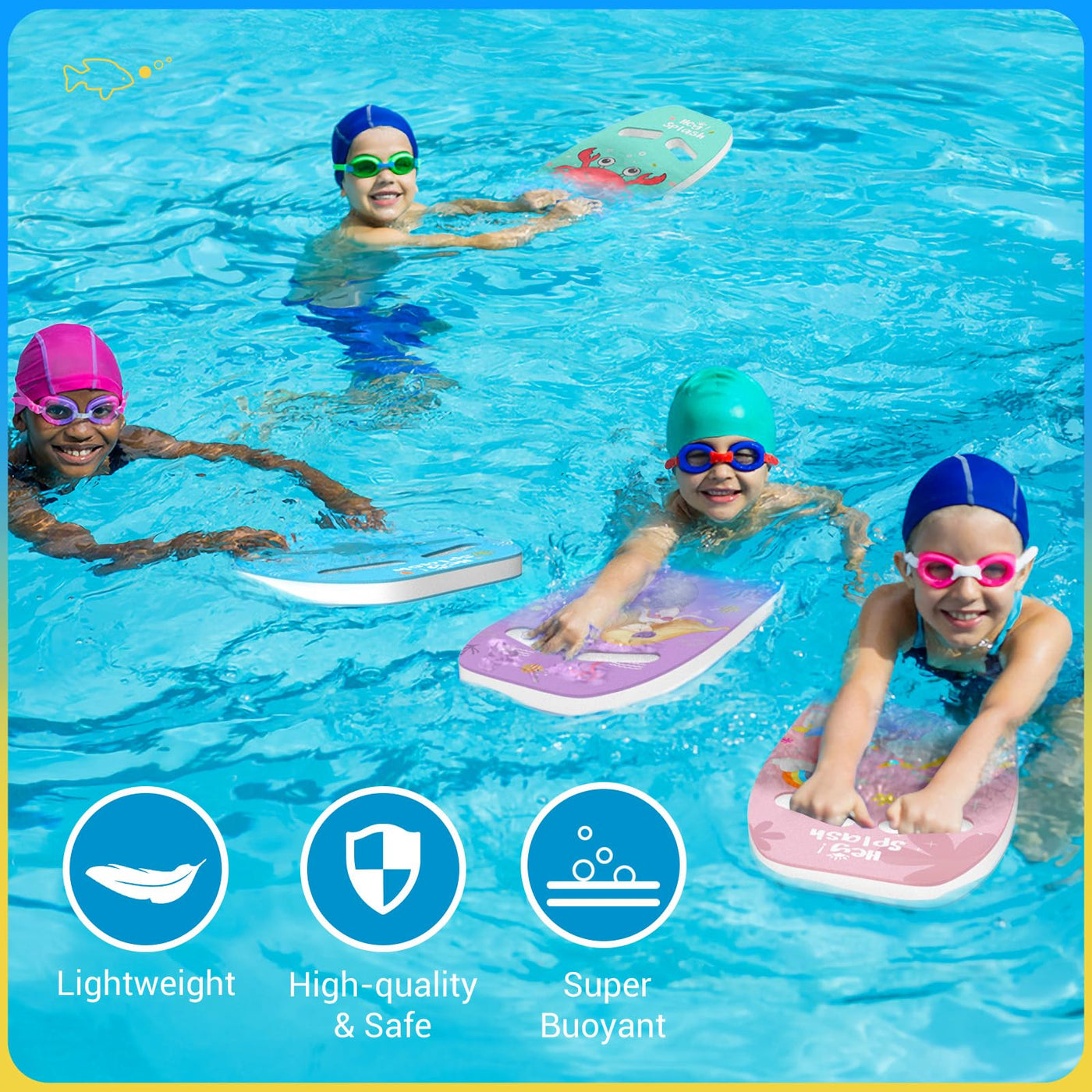 Planche de natation pour enfants adultes avec poignées