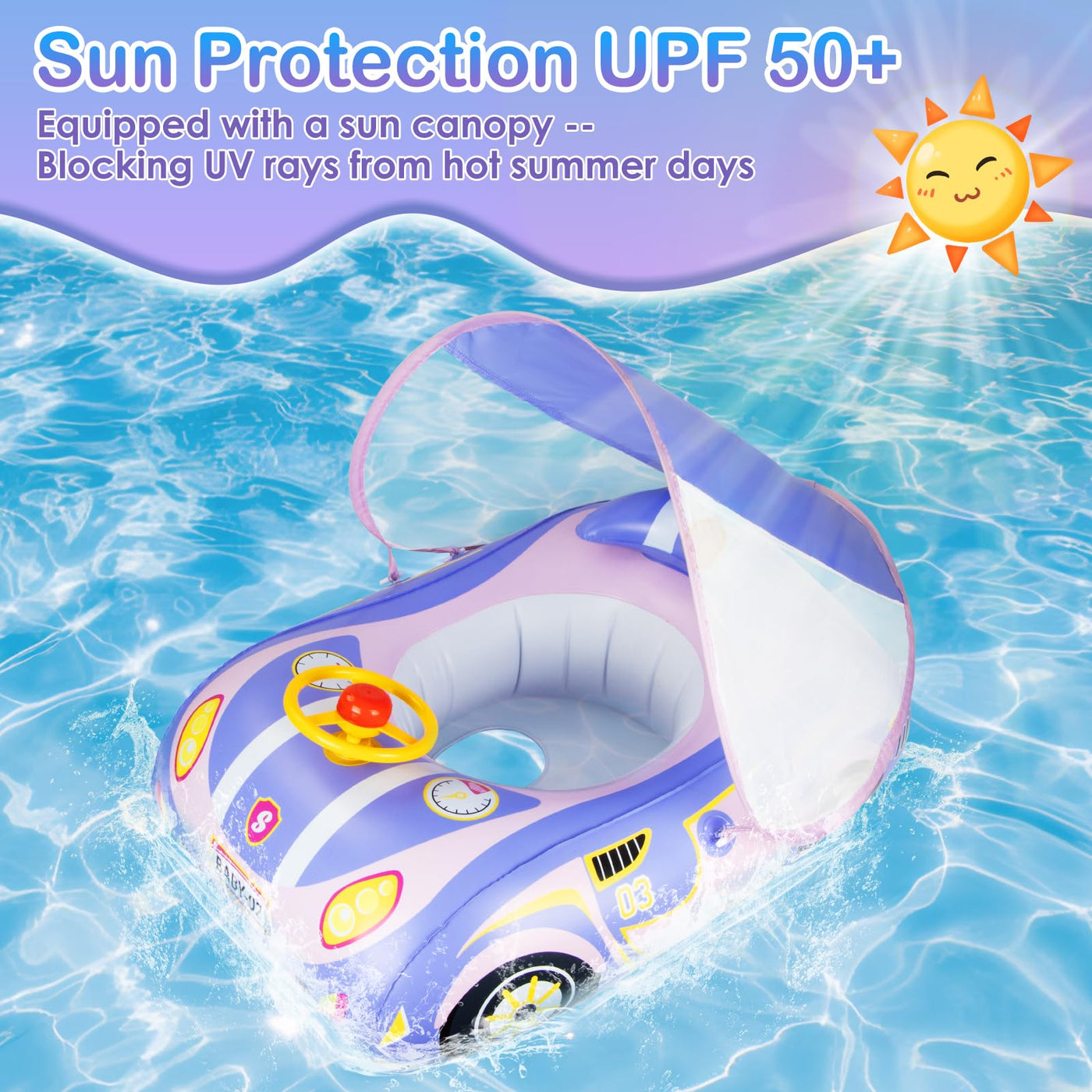 Babyschwimmring mit Sonnendach