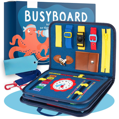 Busy Board - Our toy for your child's development I The activity board as a great gift & super travel toy