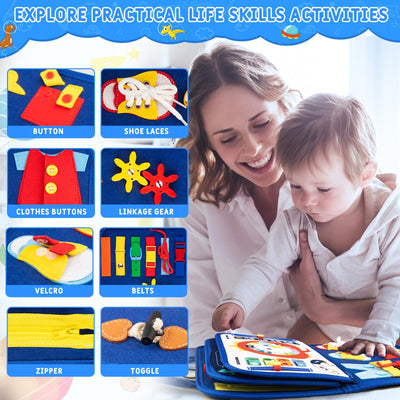 Tableau d'activités pour les tout-petits, jouet d'apprentissage préscolaire à 4 couches