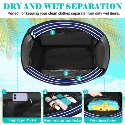 Grand Sac de Plage Léger Sac de Piscine