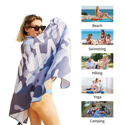 Serviette de plage Large, serviette en microfibre