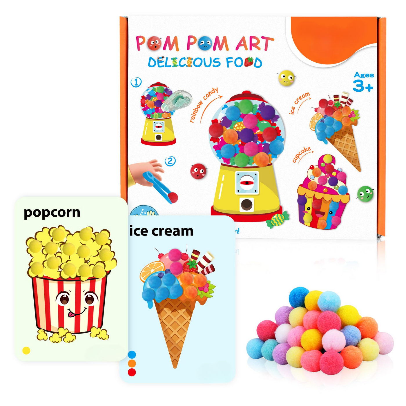 Craft pack for children with pompoms Creative craft packs