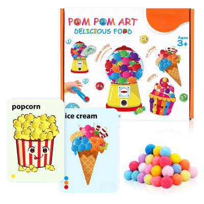 Craft pack for children with pompoms Creative craft packs