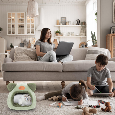 Lit chaud grotte pour chat Lit apaisant pour chats et petits chiens Dormir