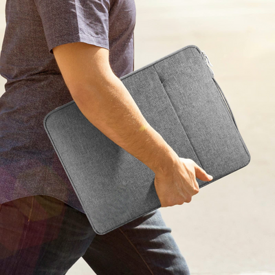 Protective laptop sleeve with handle 2 compartment notebook bag