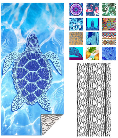 Serviette de plage en microfibre Serviette de bain grand format