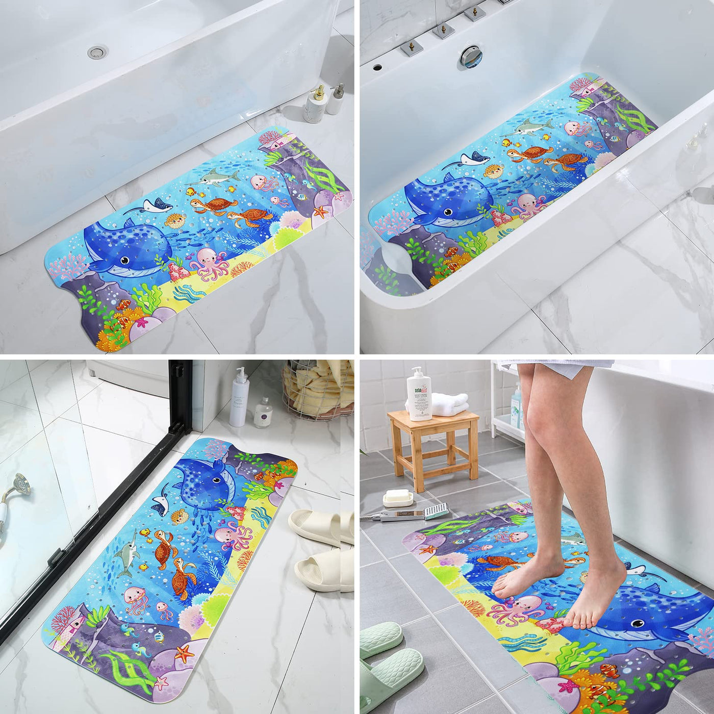 Children's bath mat, non-slip shower mat