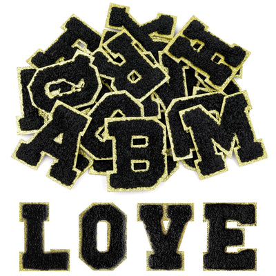 Self-adhesive Chenille Letter Patches, for Ironing On Clothes, fabric, shoes, bags