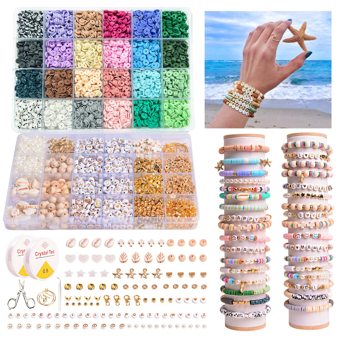 Beads for Threading, Polymer Clay Beads