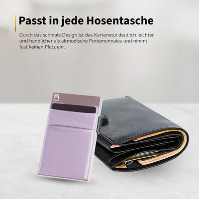 Porte-cartes avec pochette à monnaie | Porte-cartes de crédit portefeuille fin | Porte-cartes avec portefeuille RFID | Mini porte-cartes de crédit Moderne en aluminium