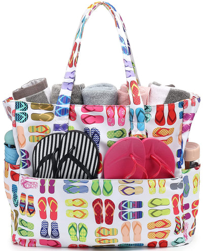 Grand sac de plage avec fermeture éclair