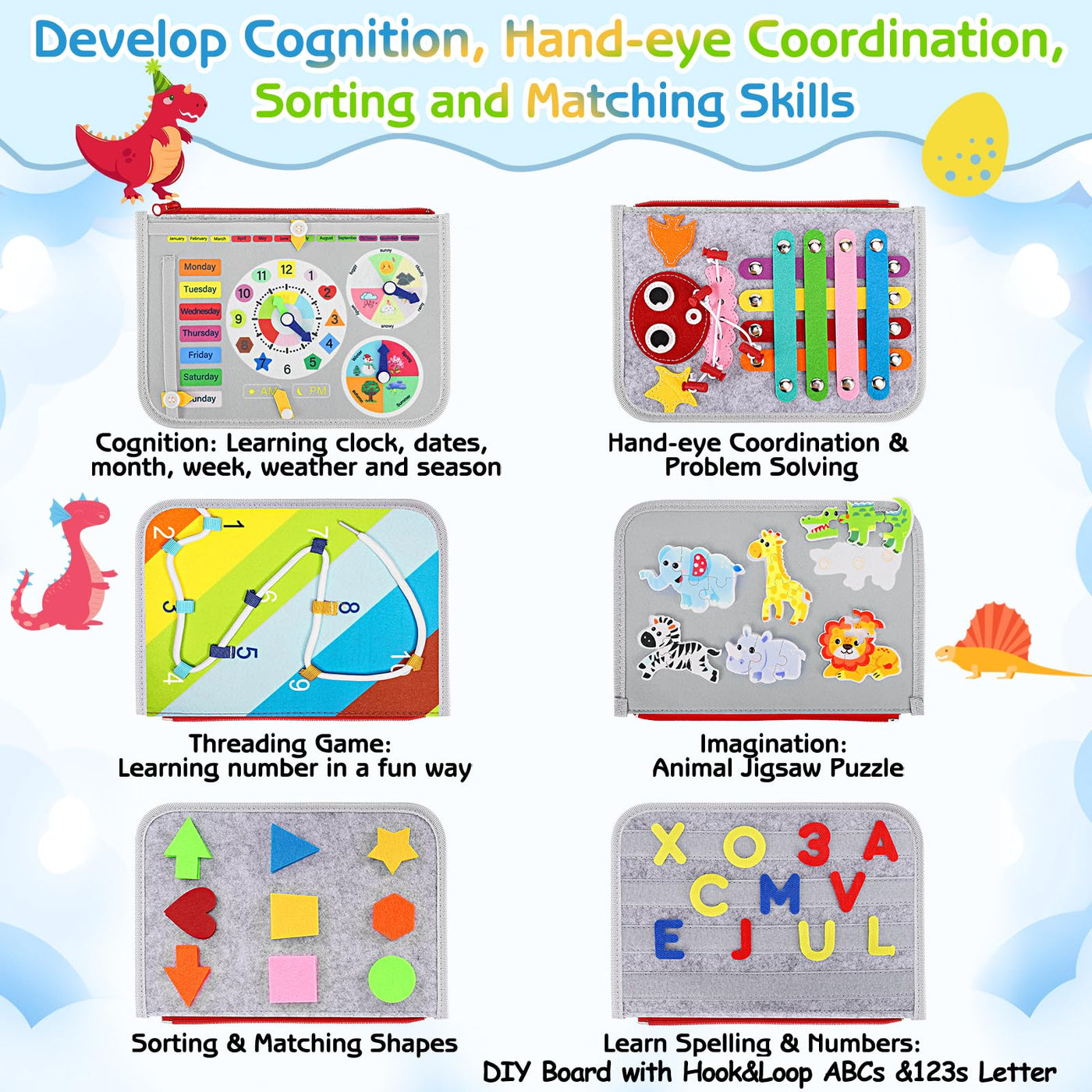 Tableau d'activité, tableau d'activité pour les tout-petits, jouet de motricité, jouet d'apprentissage sensoriel pour bébé