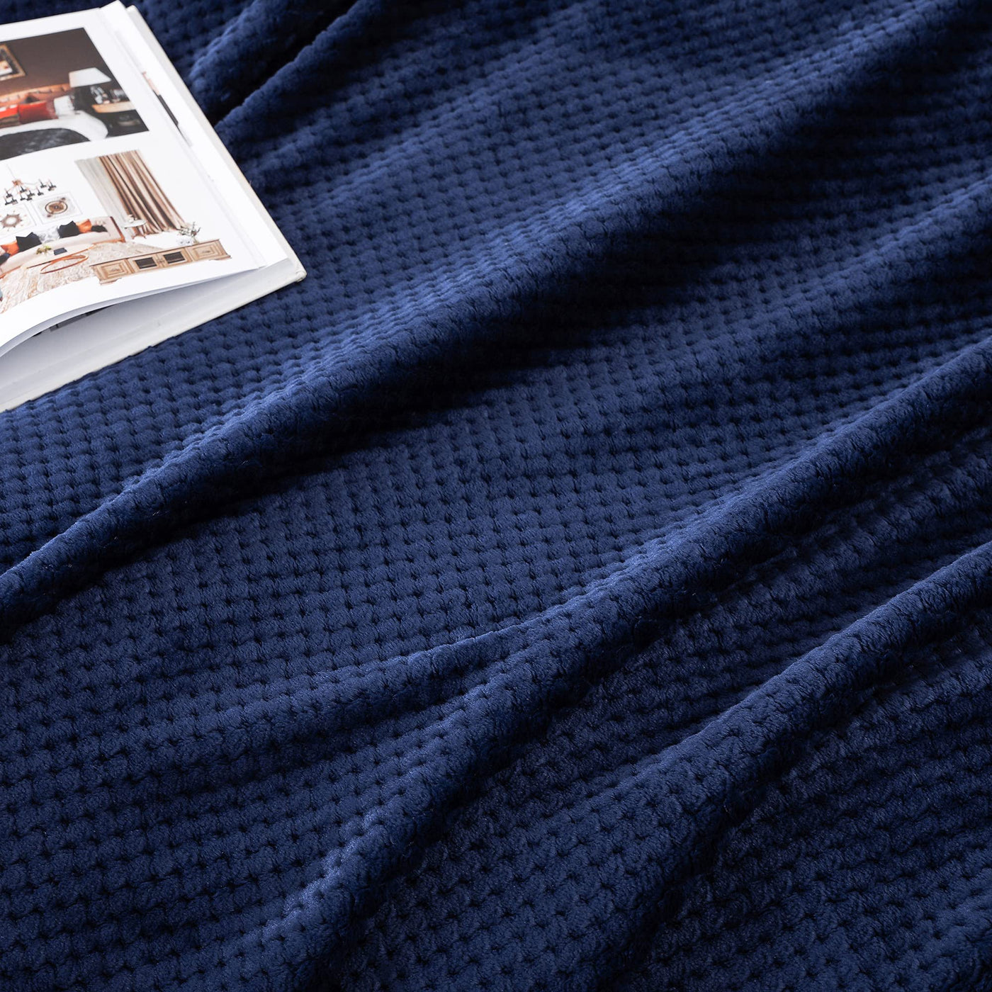 Couverture douillette Couverture en polaire super douce et chaude pour le canapé et le lit avec motif gaufré, couverture douillette et confortable