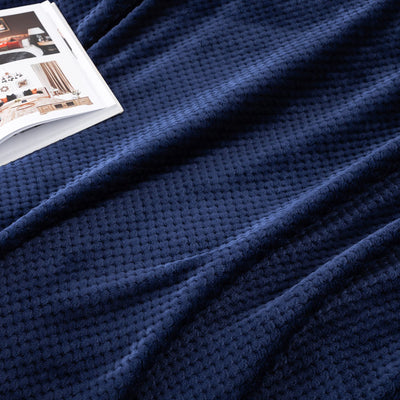Couverture douillette Couverture en polaire super douce et chaude pour le canapé et le lit avec motif gaufré, couverture douillette et confortable