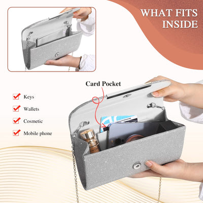 Sac de soirée, sac à main à la mode, pochette de mariage élégante, sac à chaîne enveloppe