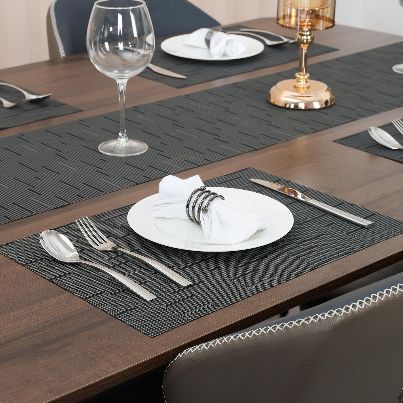 Set de 6 sets de table lavables, sets de table tissés antidérapants résistants à la chaleur
