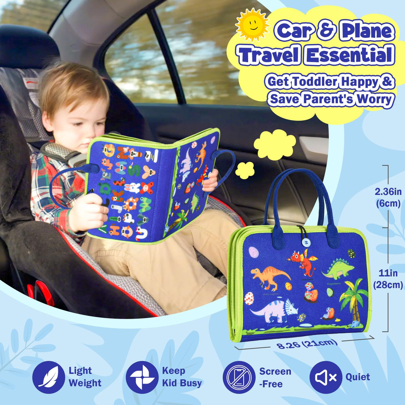 Busy Board Toys - Activity Board for Toddlers