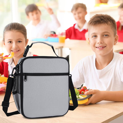 Isolierte Lunchbox-Tasche für Kinder, thermische Picknick-Kühltasche mit verstellbarem Gurt