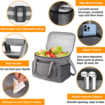 Cooler bag picnic bag small foldable thermal bag for food insulated bag waterproof lunch bag freezer bag