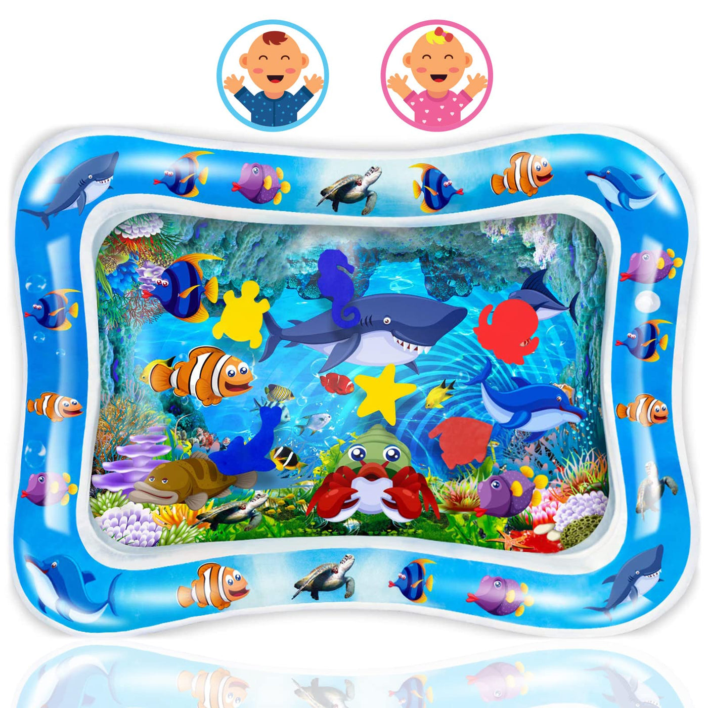 Wassermatte Baby, Wasser Spielmatte Spielzeug Baby Wasserkissen Aufblasbares Wasserspielzeug für Babys