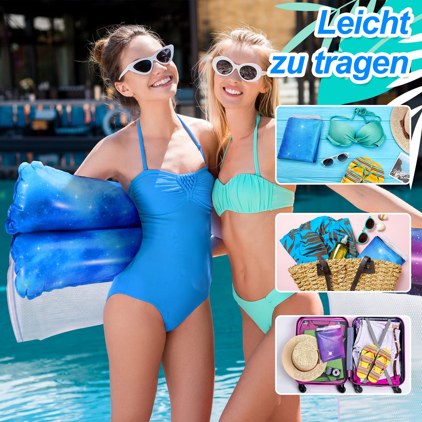 Accessoires de piscine à Matelas Pneumatique 2pcs, hamac aquatique