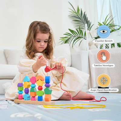 Jouets en bois à empiler et à trier pour bébés et enfants - jouets d'apprentissage et de développement en bois