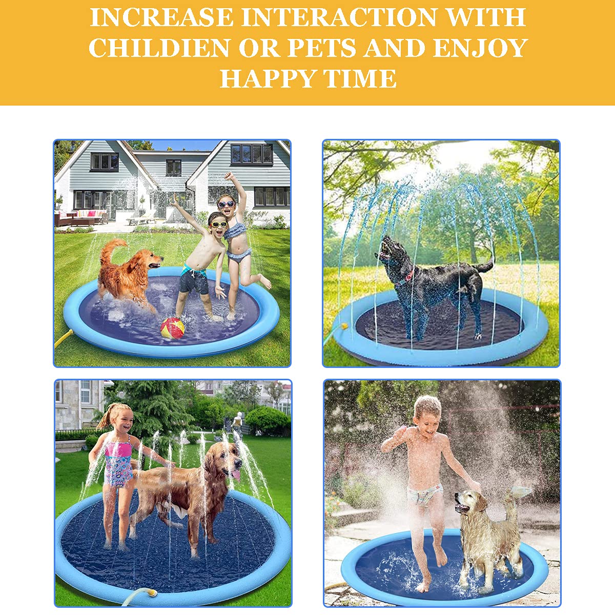 Sprinkler play mat, outdoor summer toy play mat, splash sprinkler pad, environmental protection PVC material outdoor splash pad, water play mat