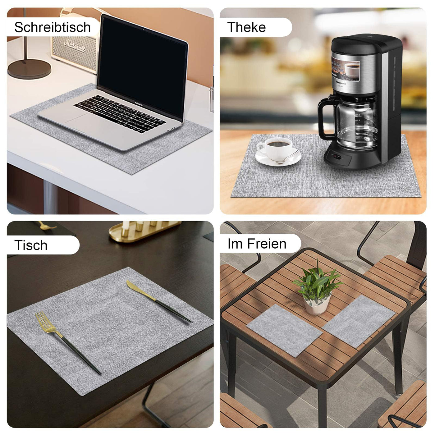 Set de 6 sets de table lavables, sets de table imperméables, beaux sets de table