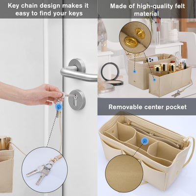 Handbag organizer, felt bag organizer, bag in bag organizer