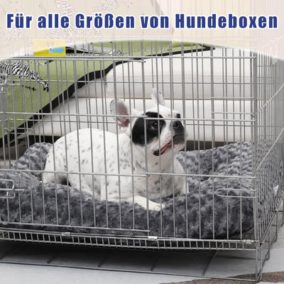 Lit pour Chien pour Grands Chiens, Lavable, Coussin Moelleux pour Chien, Tapis pour Chien pour Grands / Moyens Chiens, Fond Antidérapant, Respirant, Matelas pour Chien, Lit pour Animaux de Compagnie, Gris Foncé, 90 x 60 cm