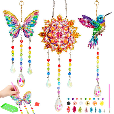 Set de bricolage pour enfants Peinture en diamant Carillons éoliens jouet